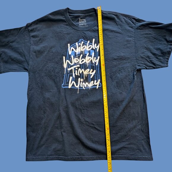Doctor Who “Wibbly Wobbly Timey Wimey” Tee — Tag XL — Navy 2012 - Picture 3 of 3
